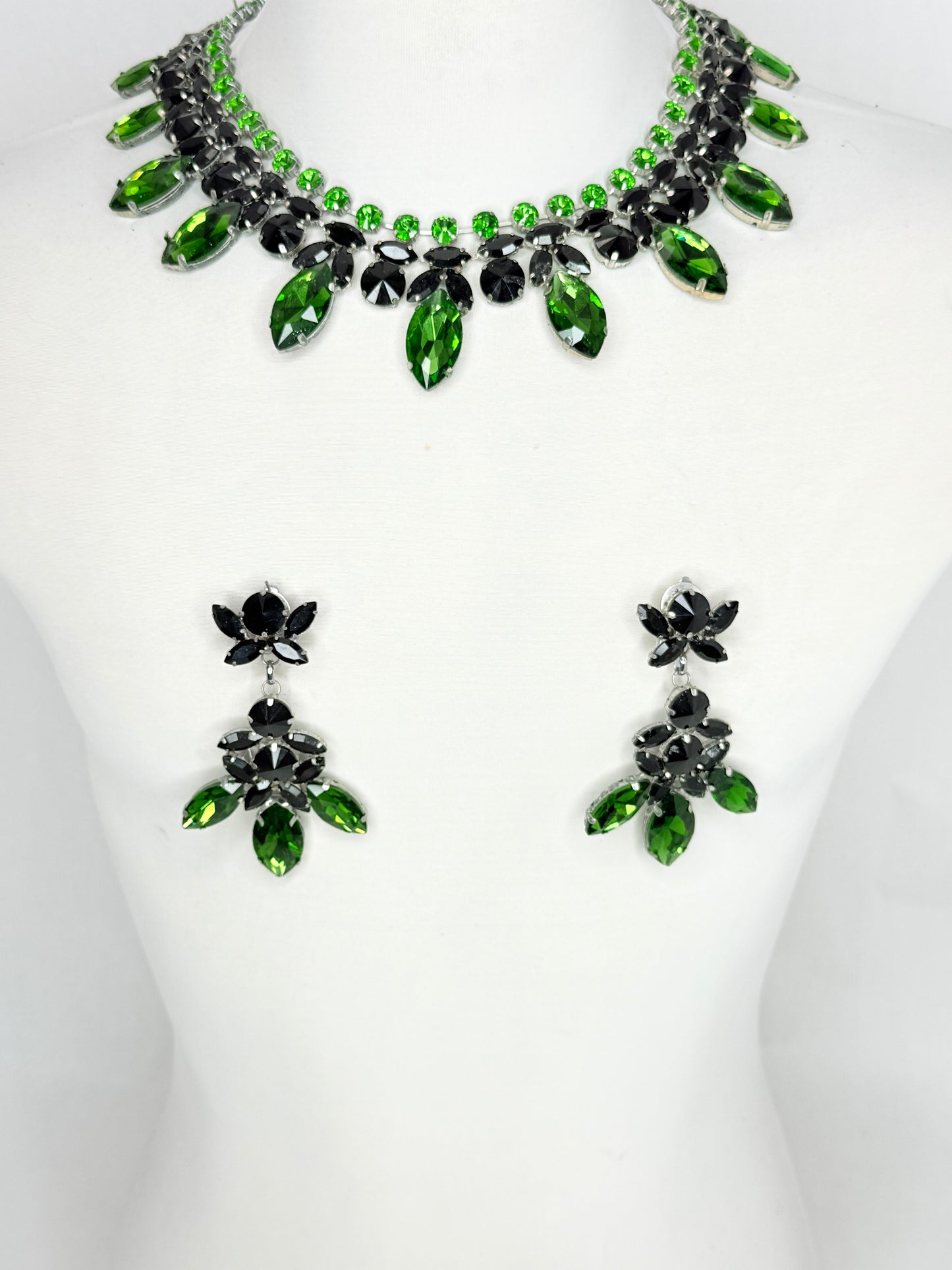 Green & Black Necklace Set