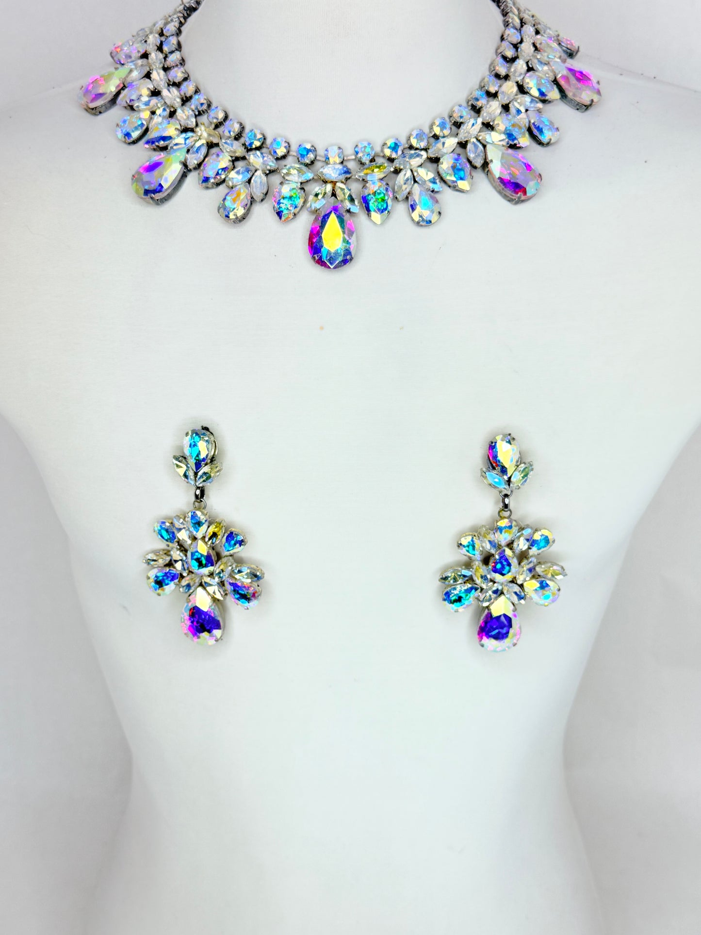 Blue Base AB & Night Sky Necklace Set