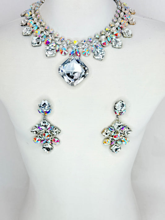 AB & Clear Necklace Set