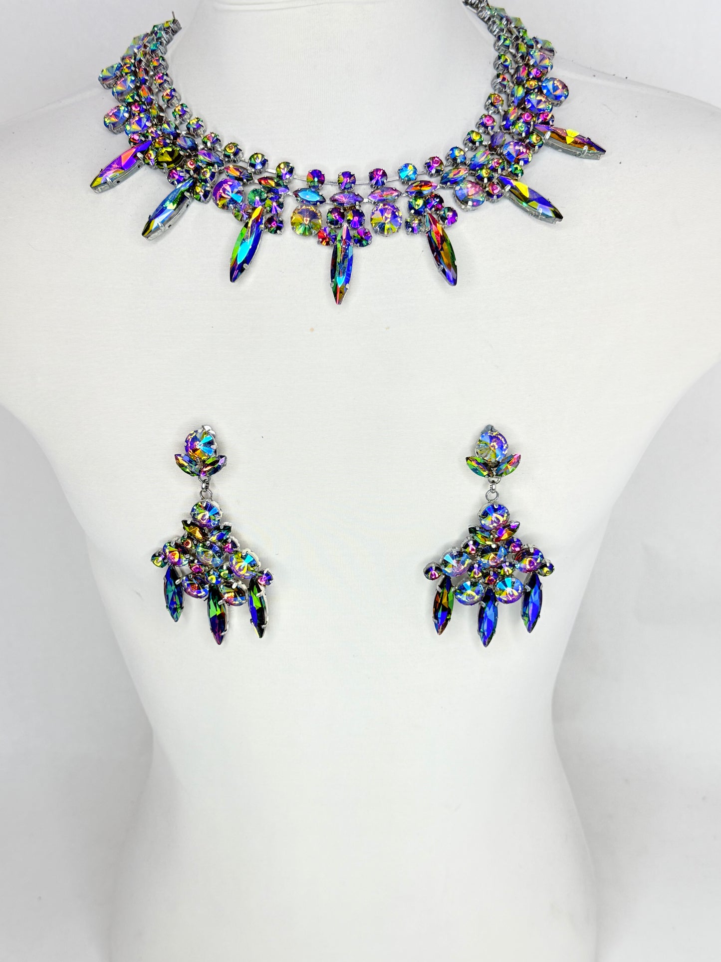 Rainbow AB Necklace Set