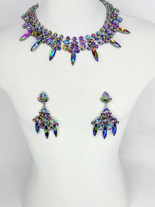 Rainbow AB Necklace Set