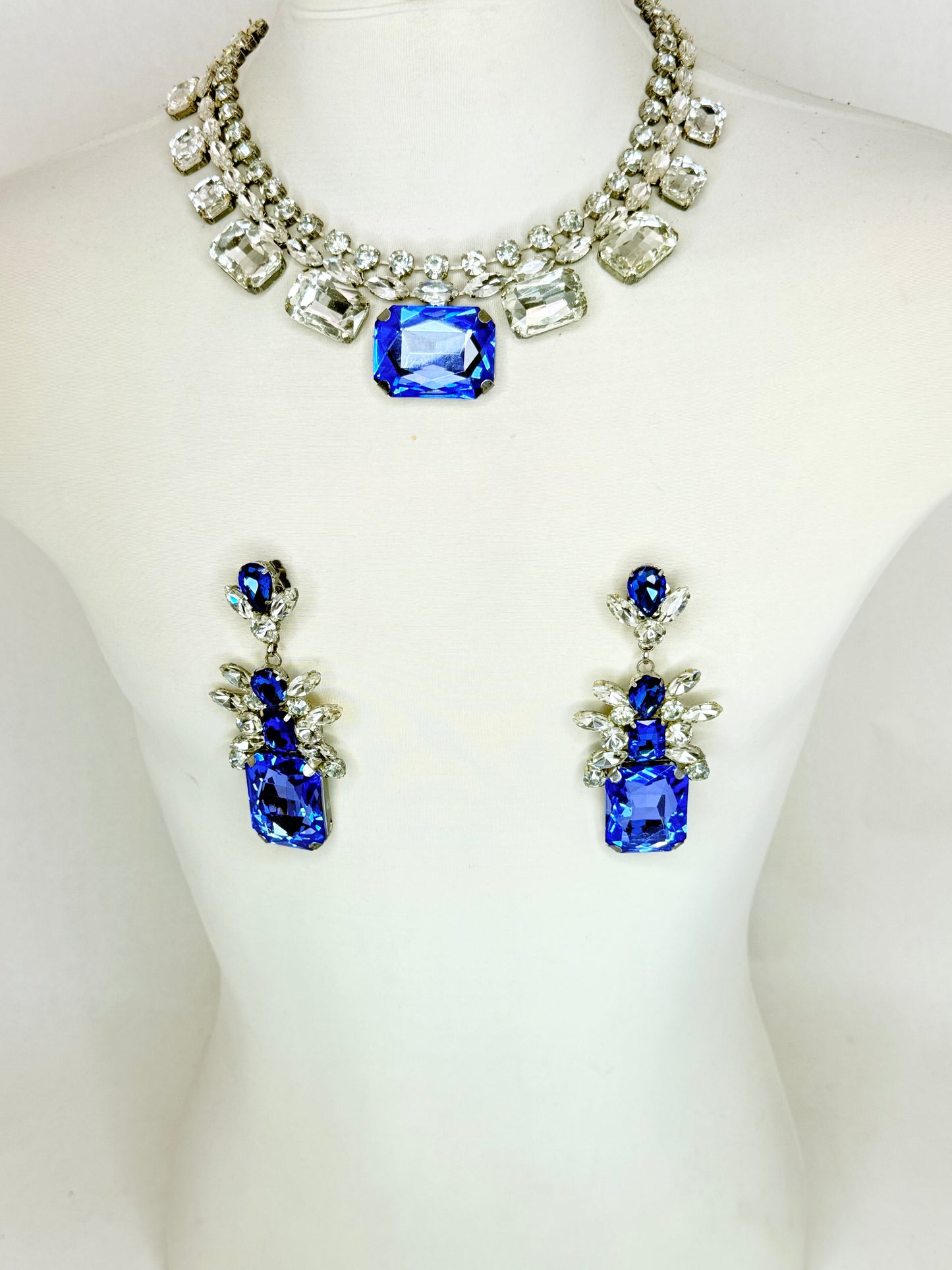 Light Blue & Clear Necklace Set