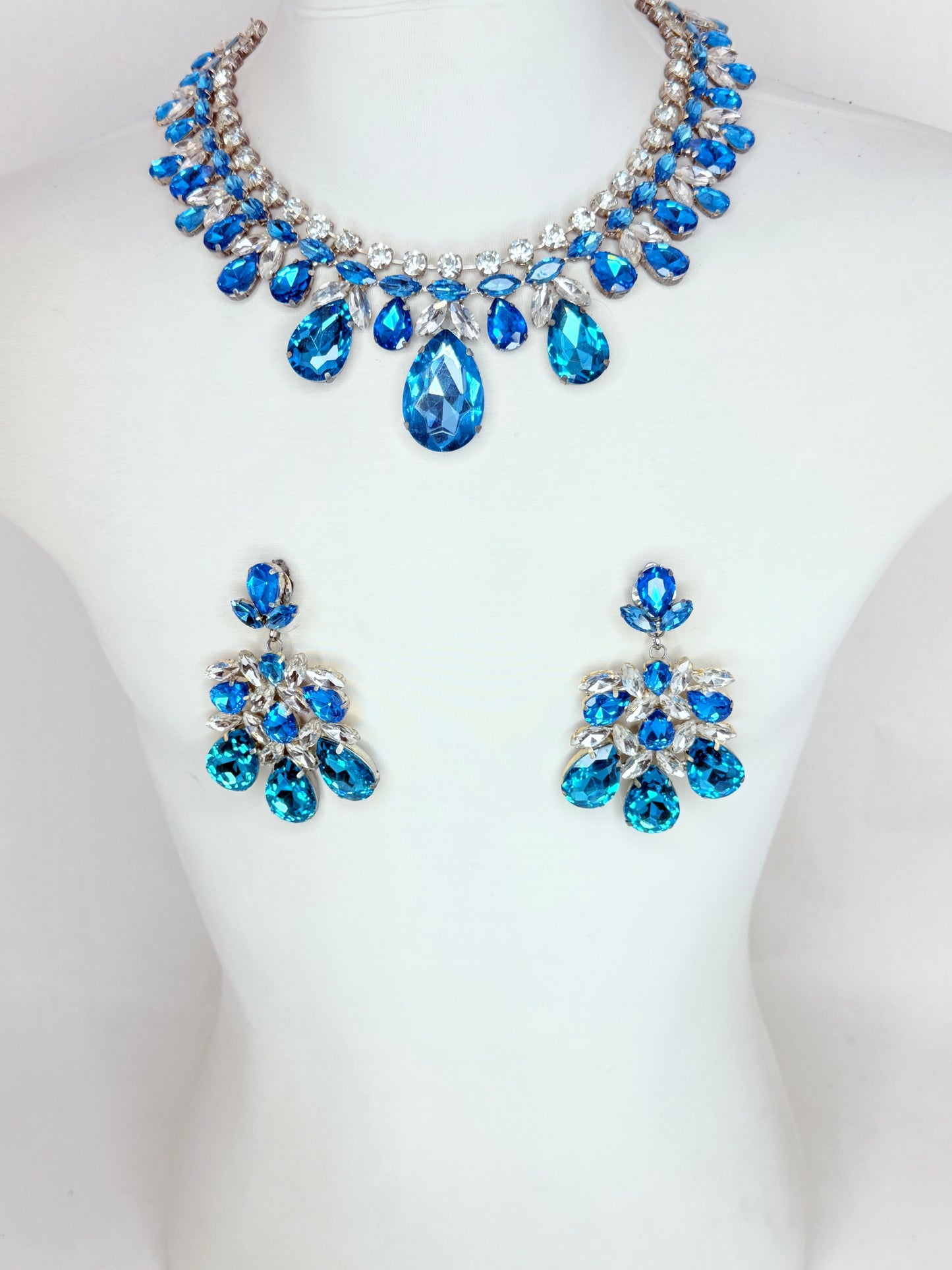 Aqua & Clear Necklace Set