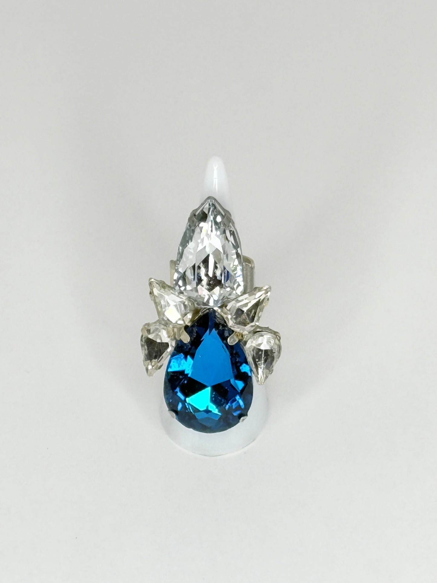 Blue Zircon & Clear Ring