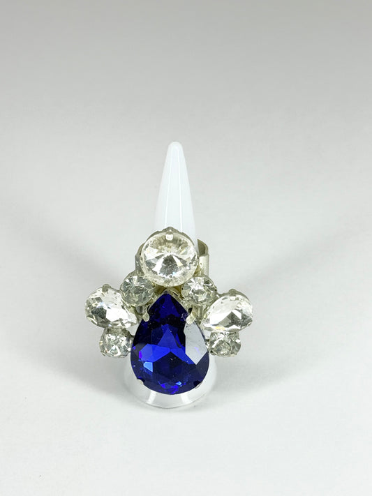 Cobalt Blue & Clear Ring