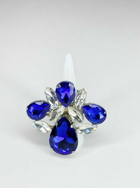 Cobalt Blue & Clear Ring
