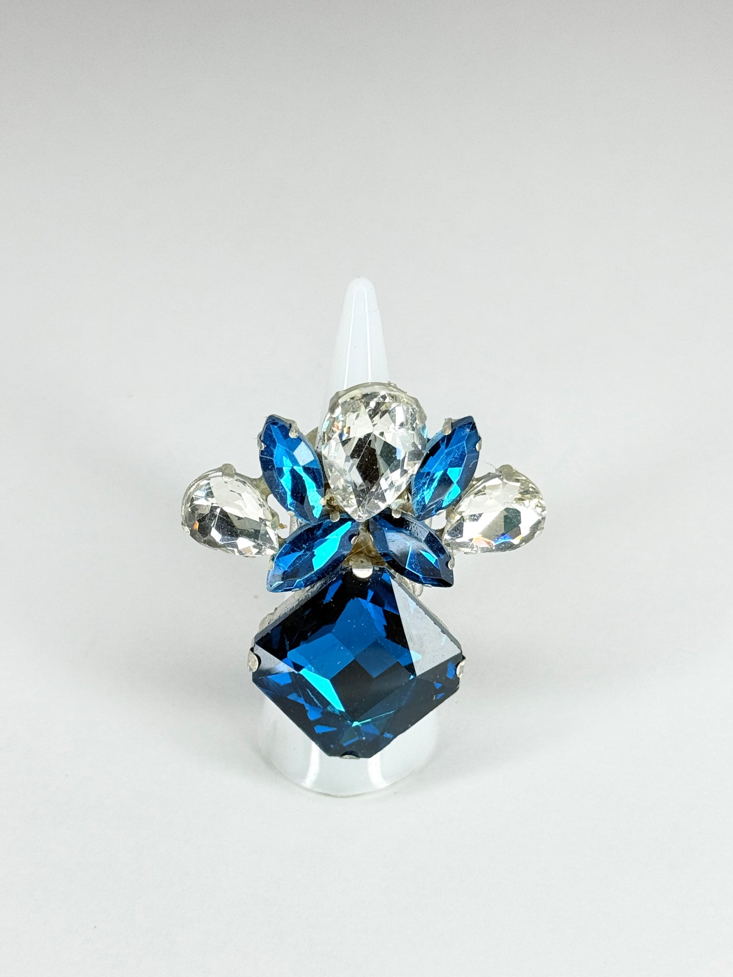Blue Zircon & Clear Ring
