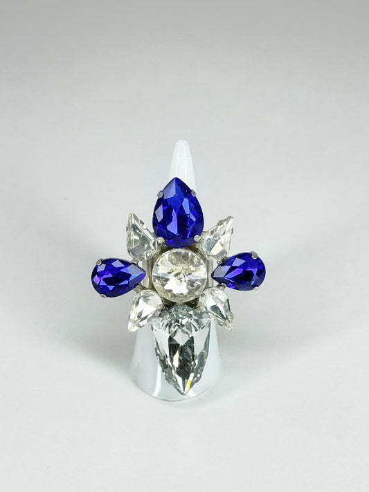 Cobalt Blue & Clear Ring