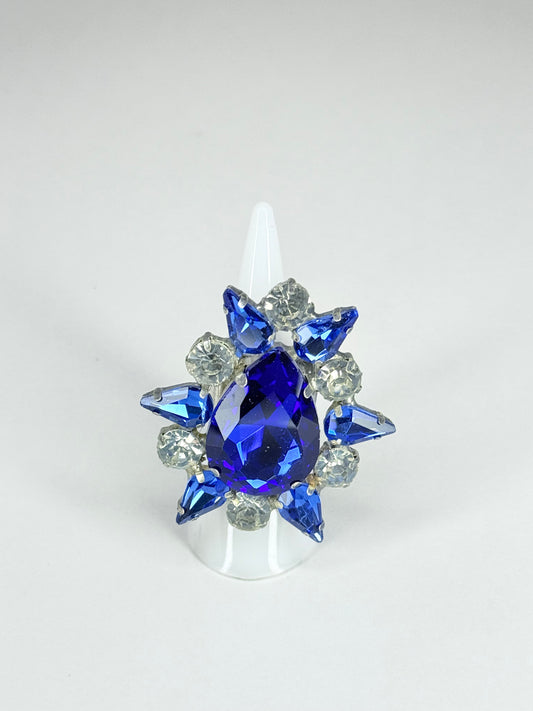 Cobalt & Clear Ring