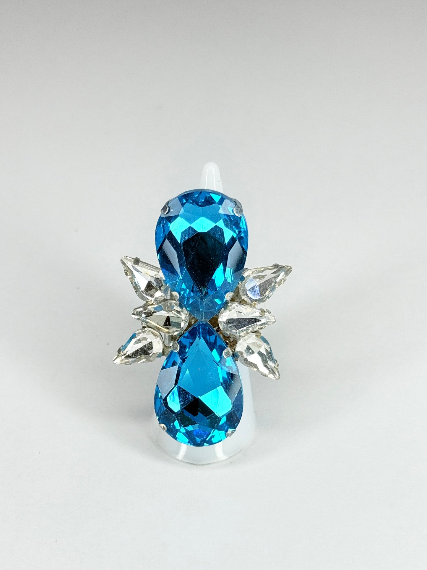 Aqua Blue & Clear Ring