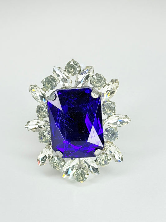 Cobalt & Clear Ring