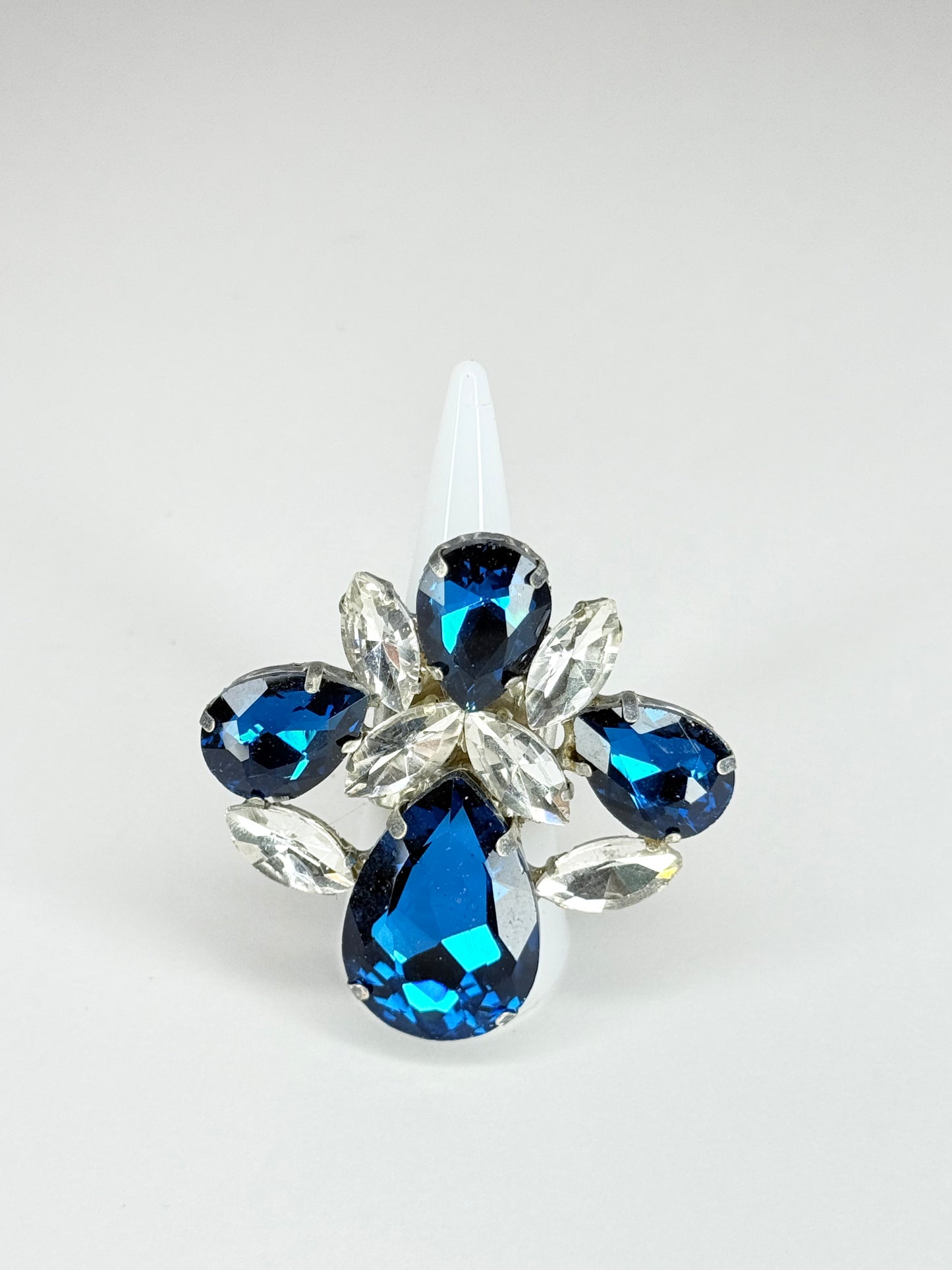 Blue Zircon & Clear Ring