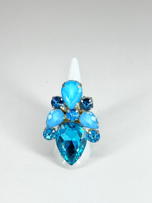 Aqua Blue & Mocha Ring