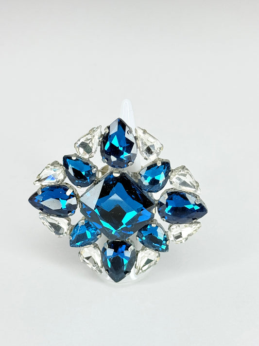 Blue Zircon & Clear Ring