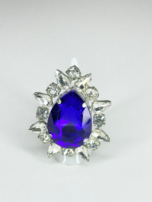 Cobalt & Clear Ring