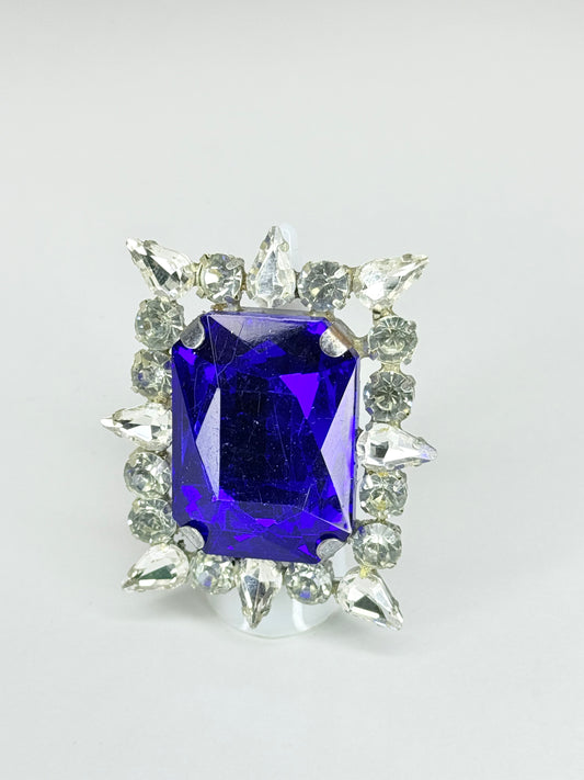 Cobalt & Clear Ring