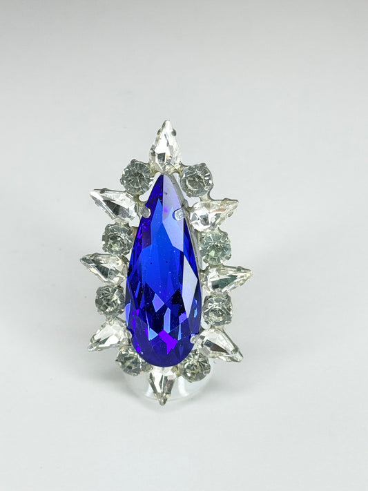 Cobalt Stiletto & Clear Ring