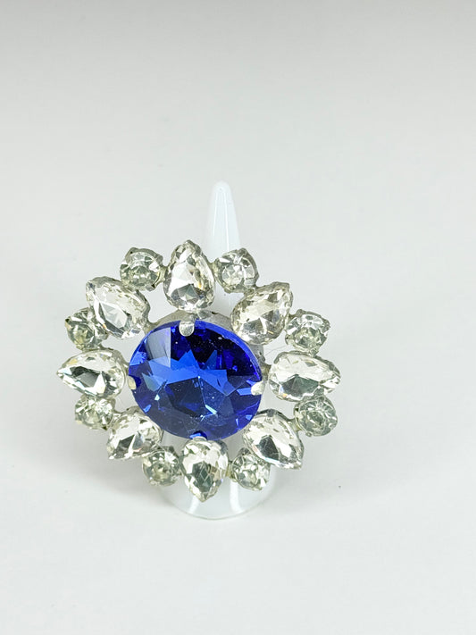 Sapphire Blue & Clear Ring