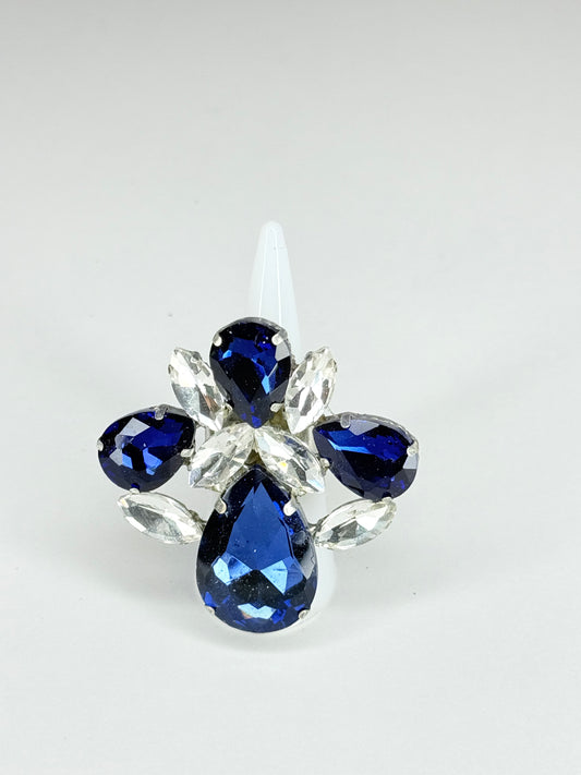 Midnight Blue & Clear Ring