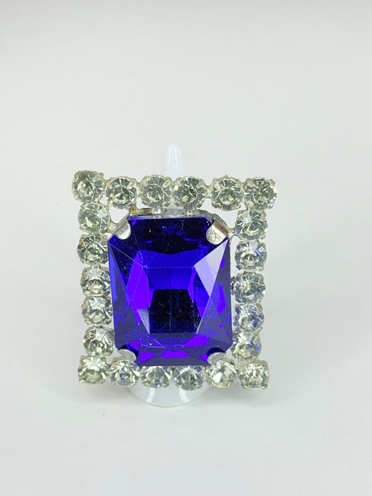 Cobalt Blue & Clear Ring