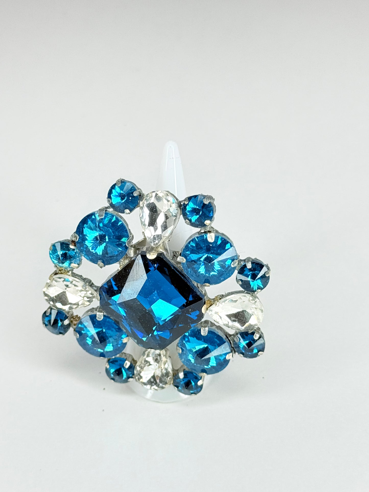 Blue Zircon & Clear Ring
