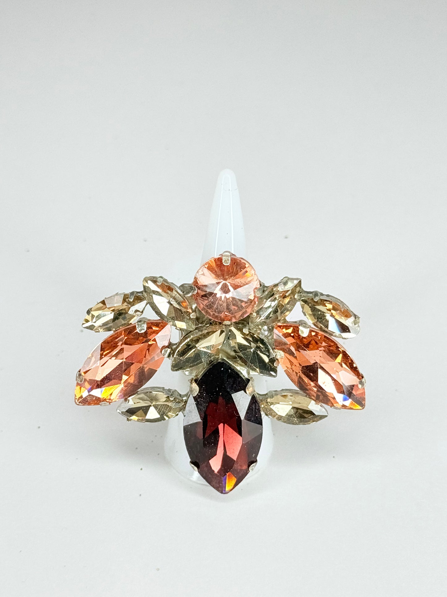 Peach & Smoked Topaz Ring