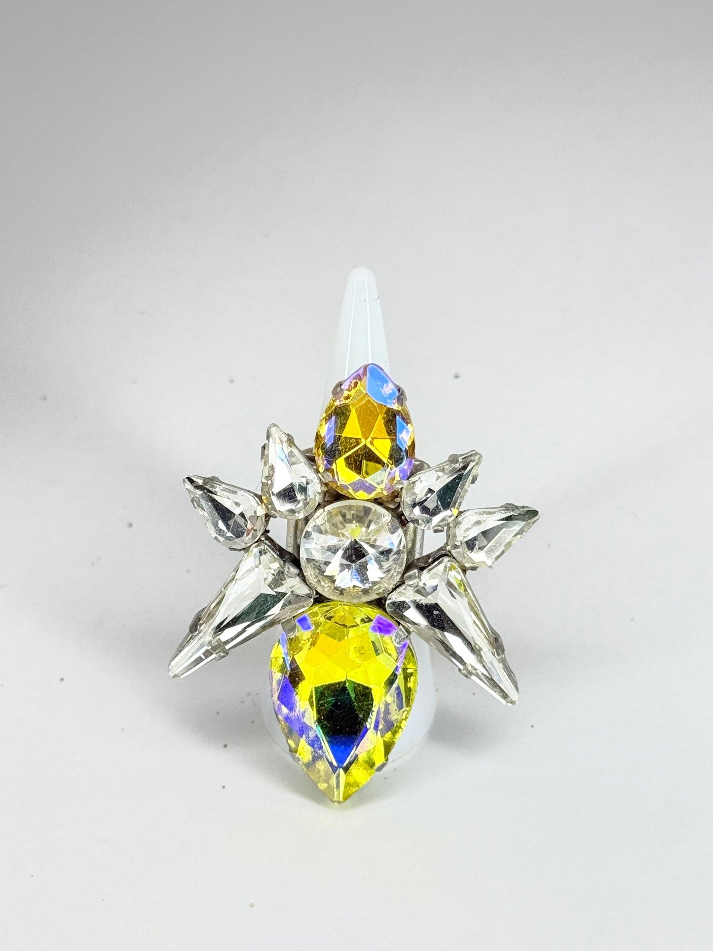 Yellow AB & Clear Ring