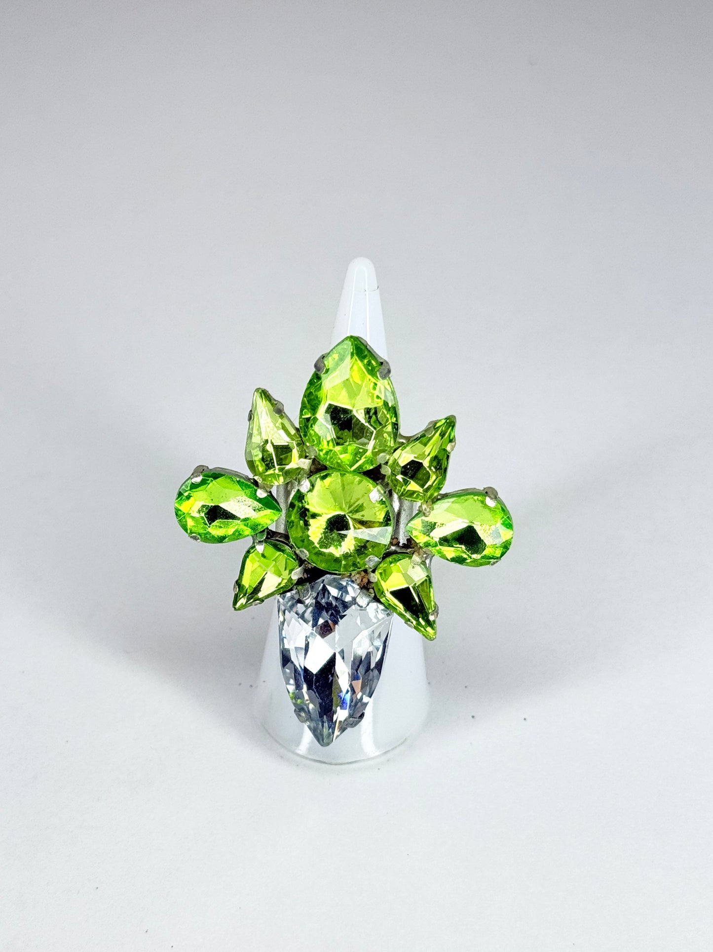 Lime Green & Clear Ring