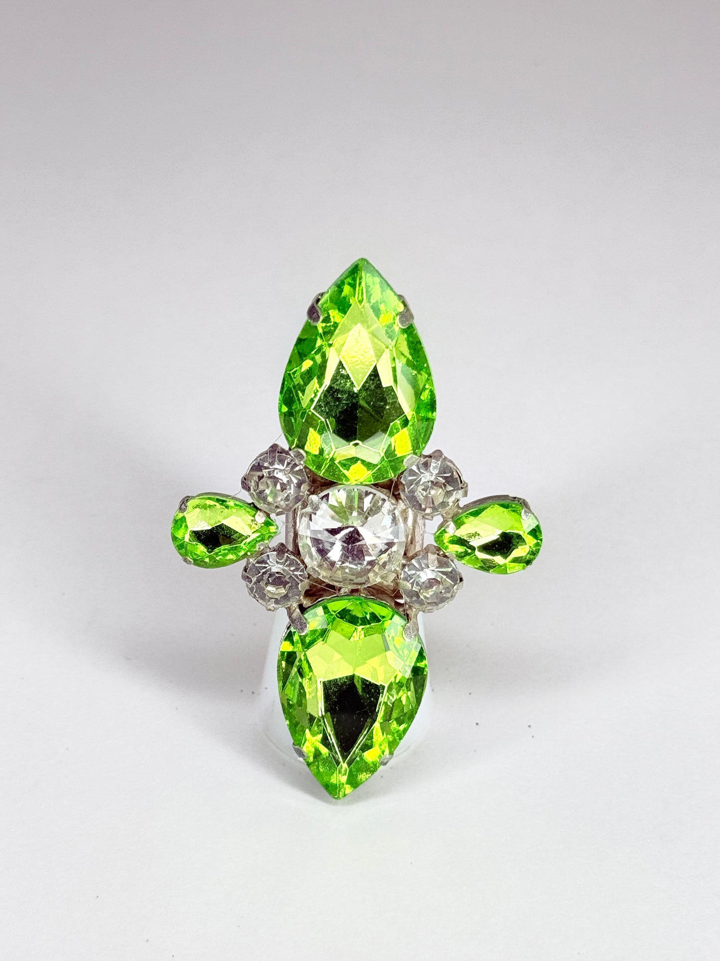 Lime Green & Clear Ring