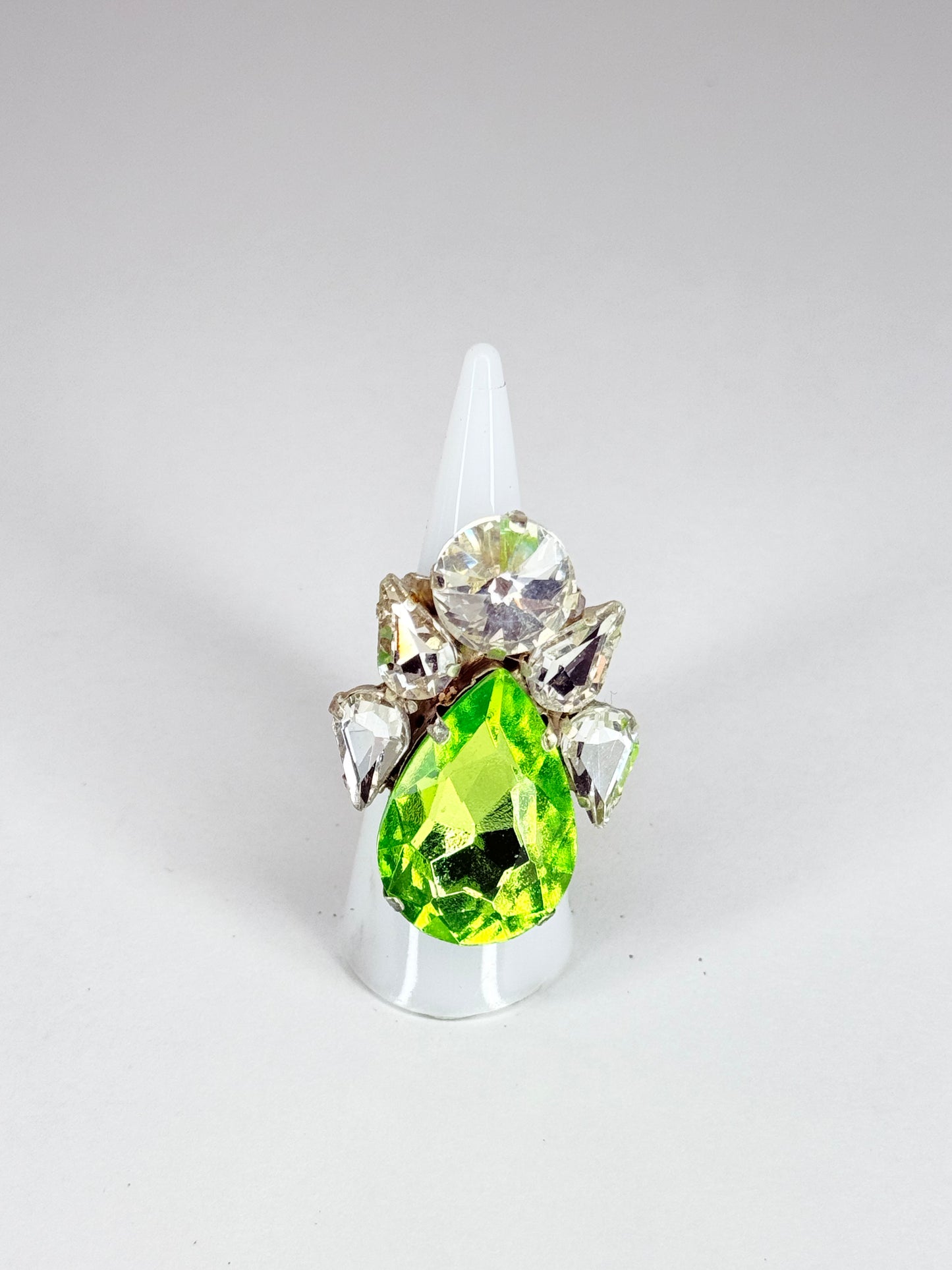 Lime Green & Clear Ring
