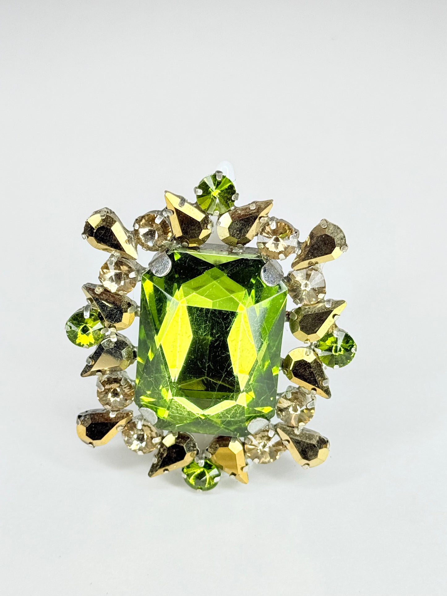 Olive Green & Gold Ring