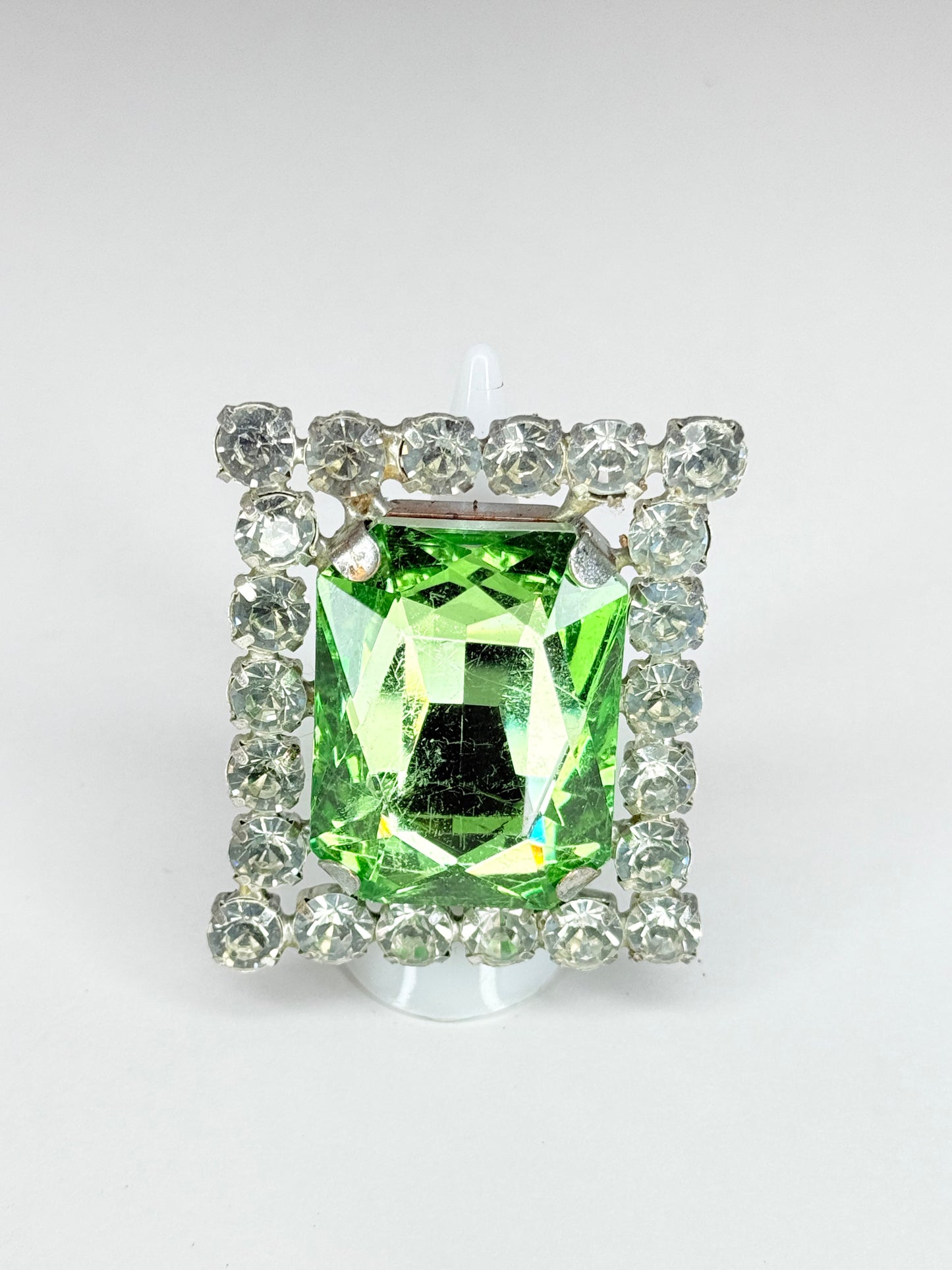 Peridot Green & Clear Ring