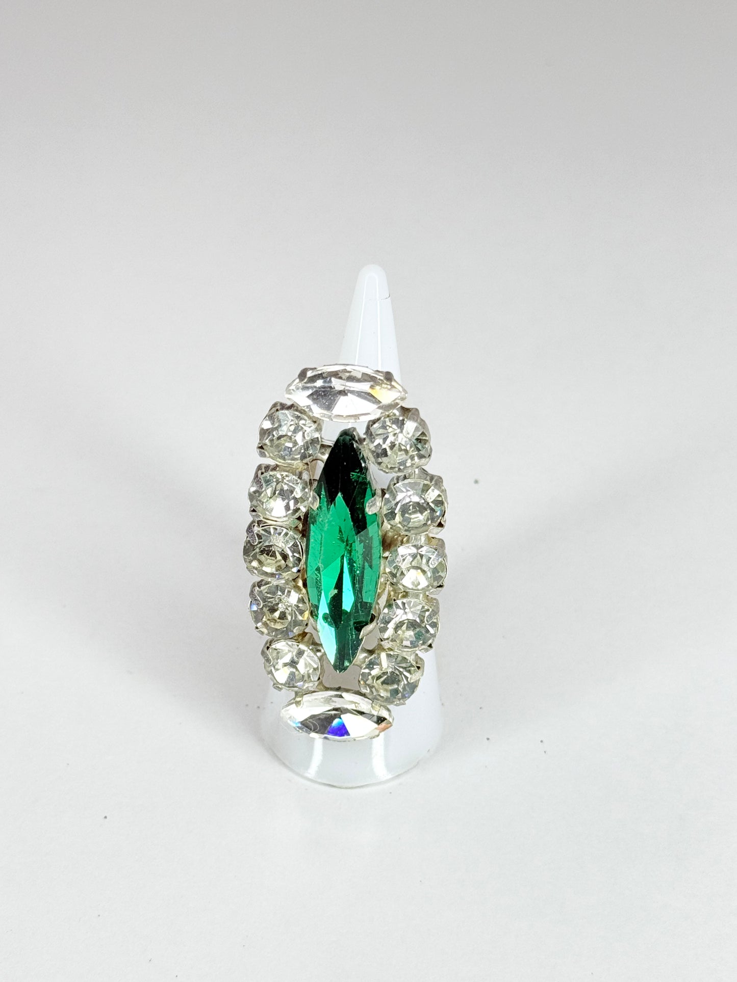 Green Zircon & Clear Ring