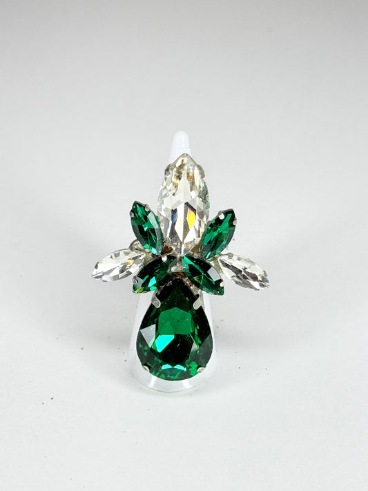 Green Zircon & Clear Ring