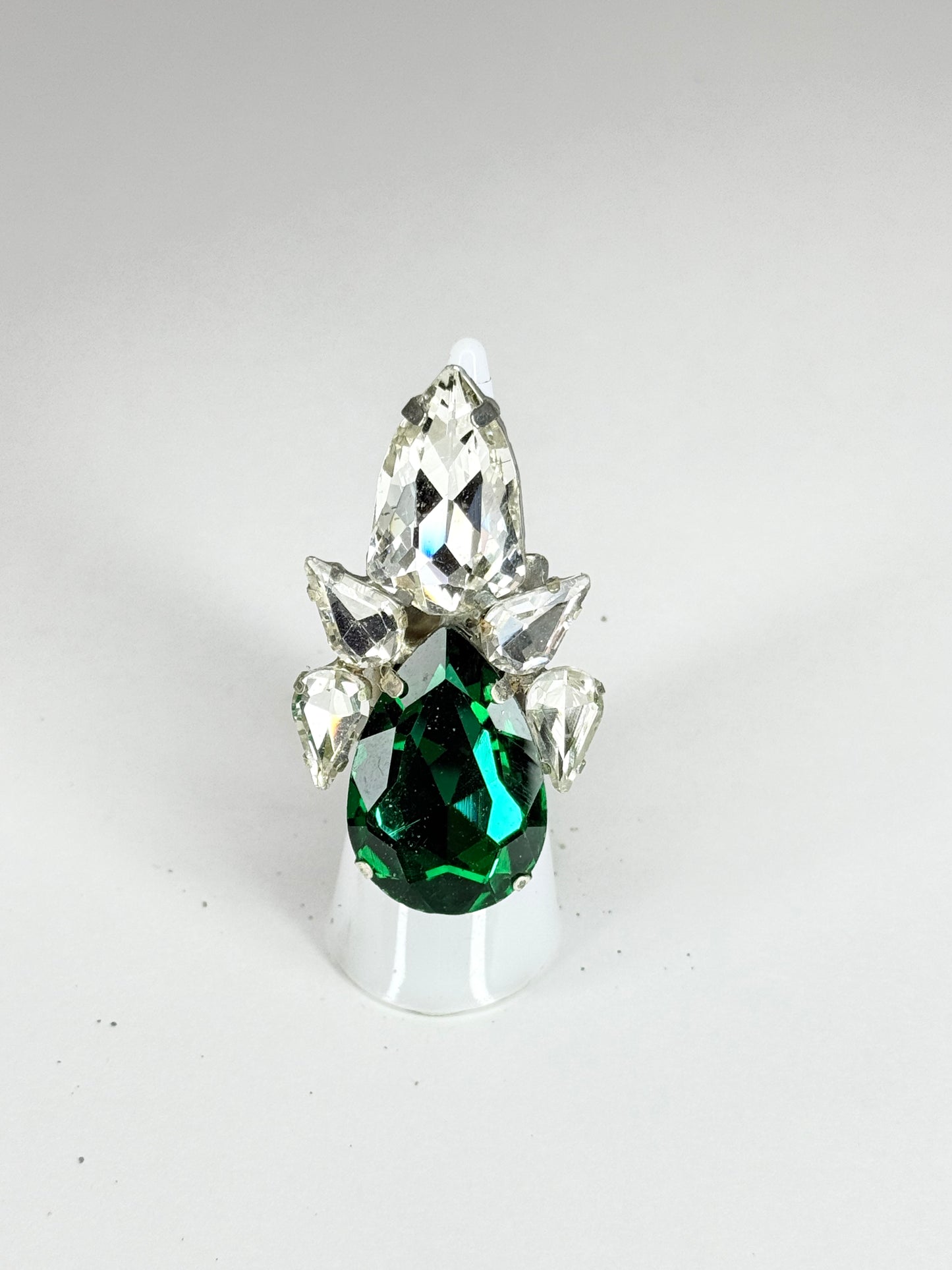Green Zircon & Clear Ring