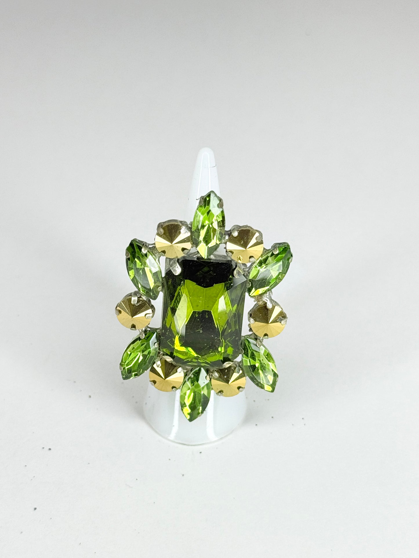 Olive Green & Gold Ring