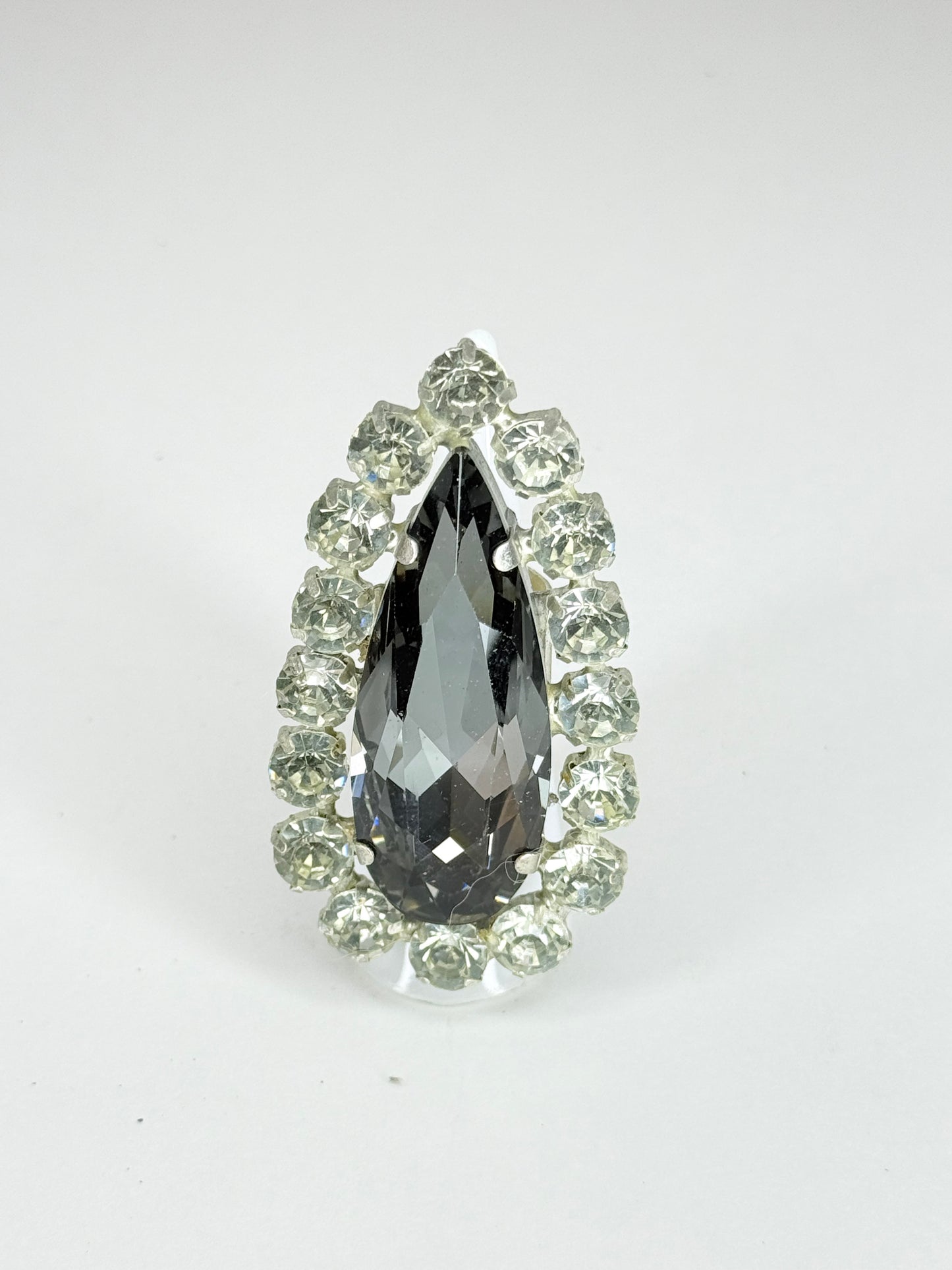 Grey Stiletto & Clear Ring