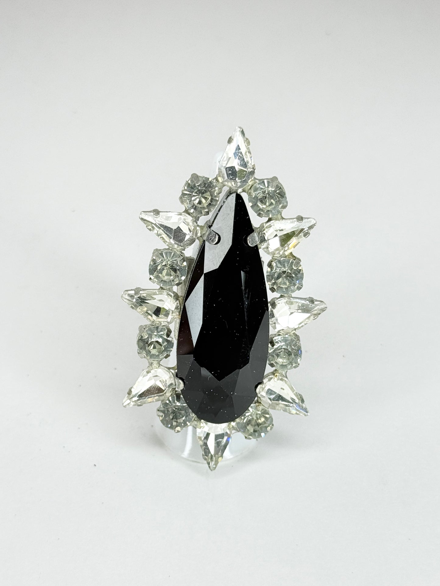 Black Stiletto & Clear Ring