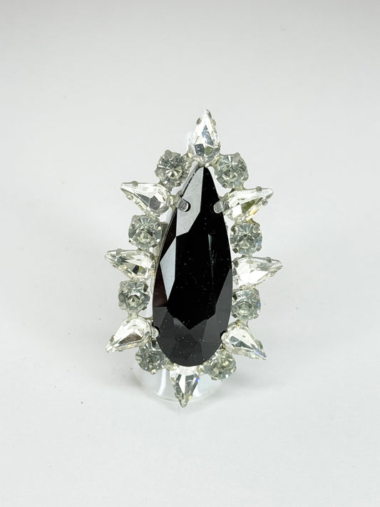 Black Stiletto & Clear Ring