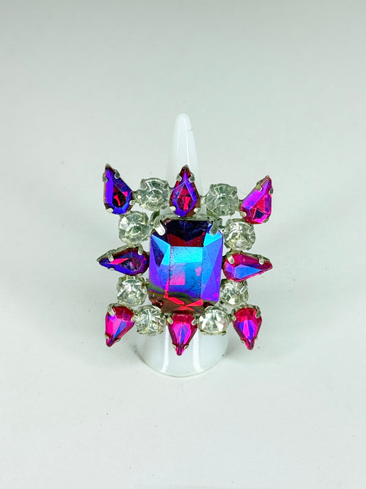 Fuchsia AB & Clear Ring