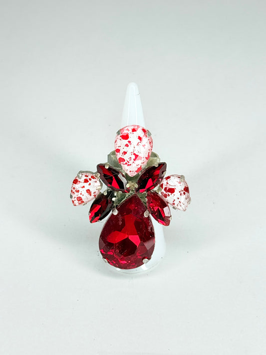 Red & Eggshell Ring