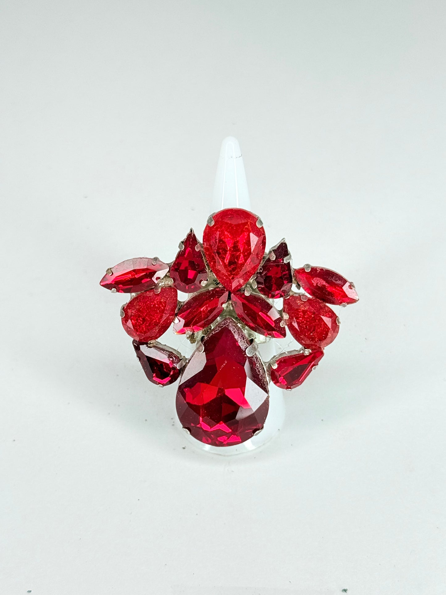 Red & Shattered Glass Ring