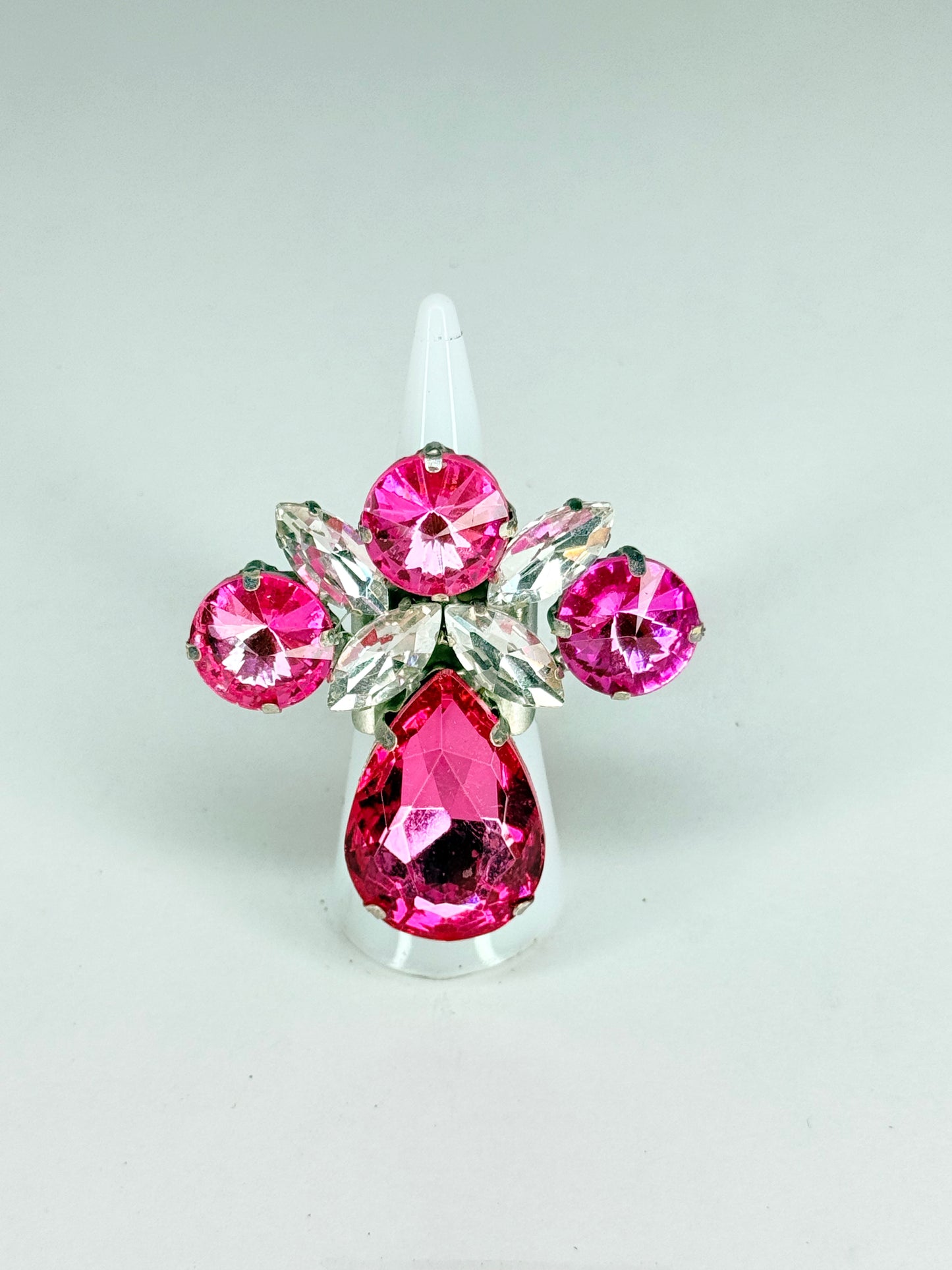 Rose Pink & Clear Ring
