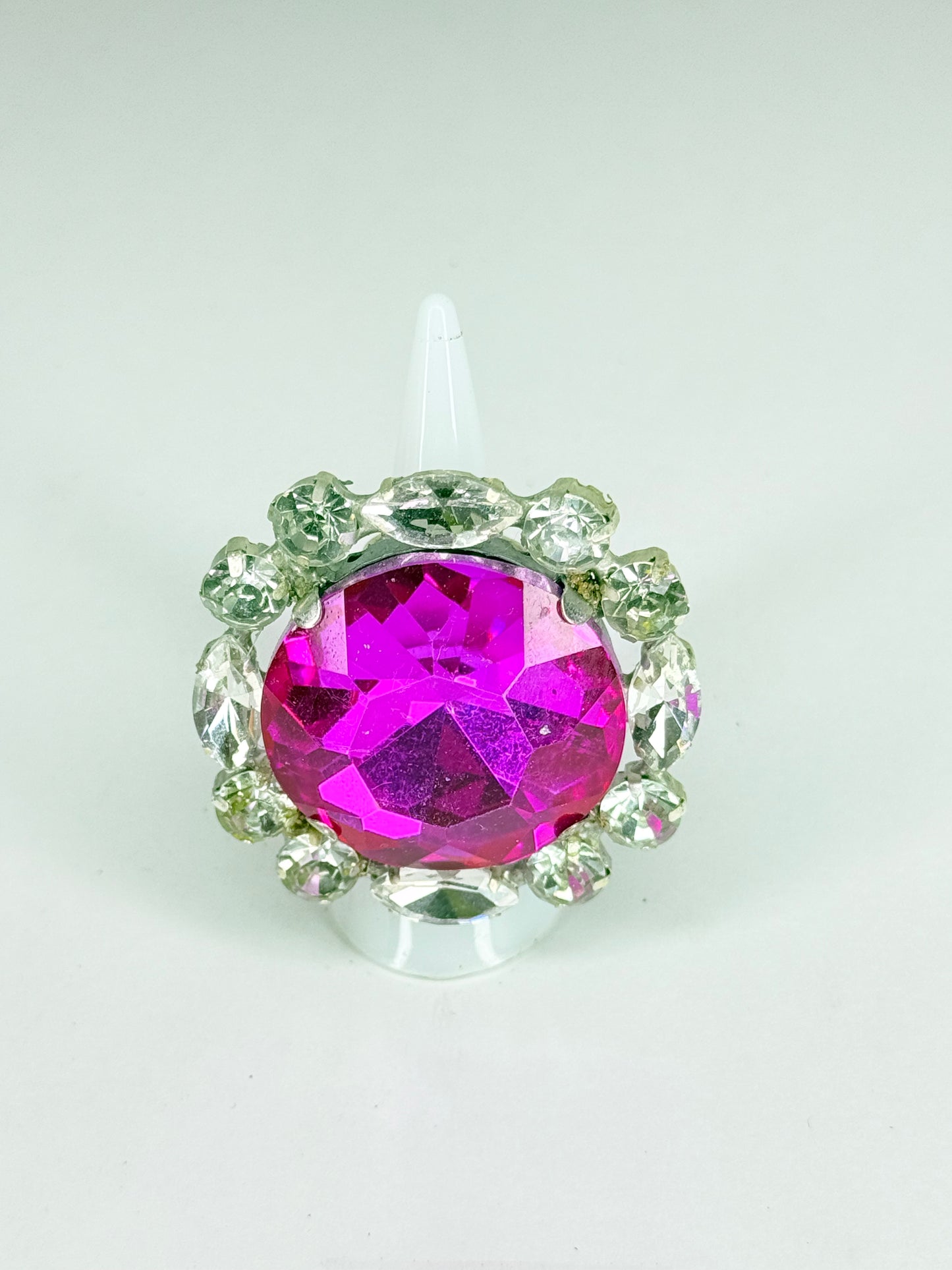 Fuchsia & Clear Ring