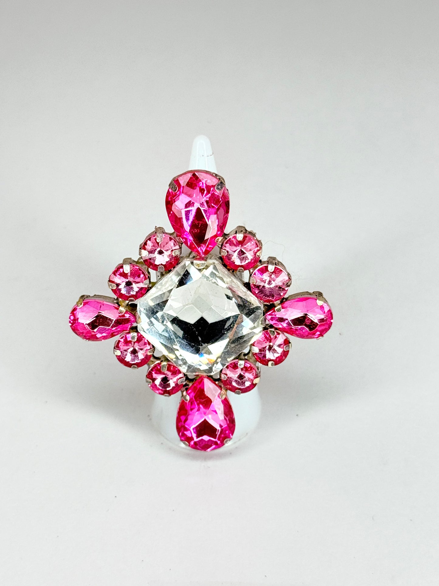 Rose Pink & Clear Ring
