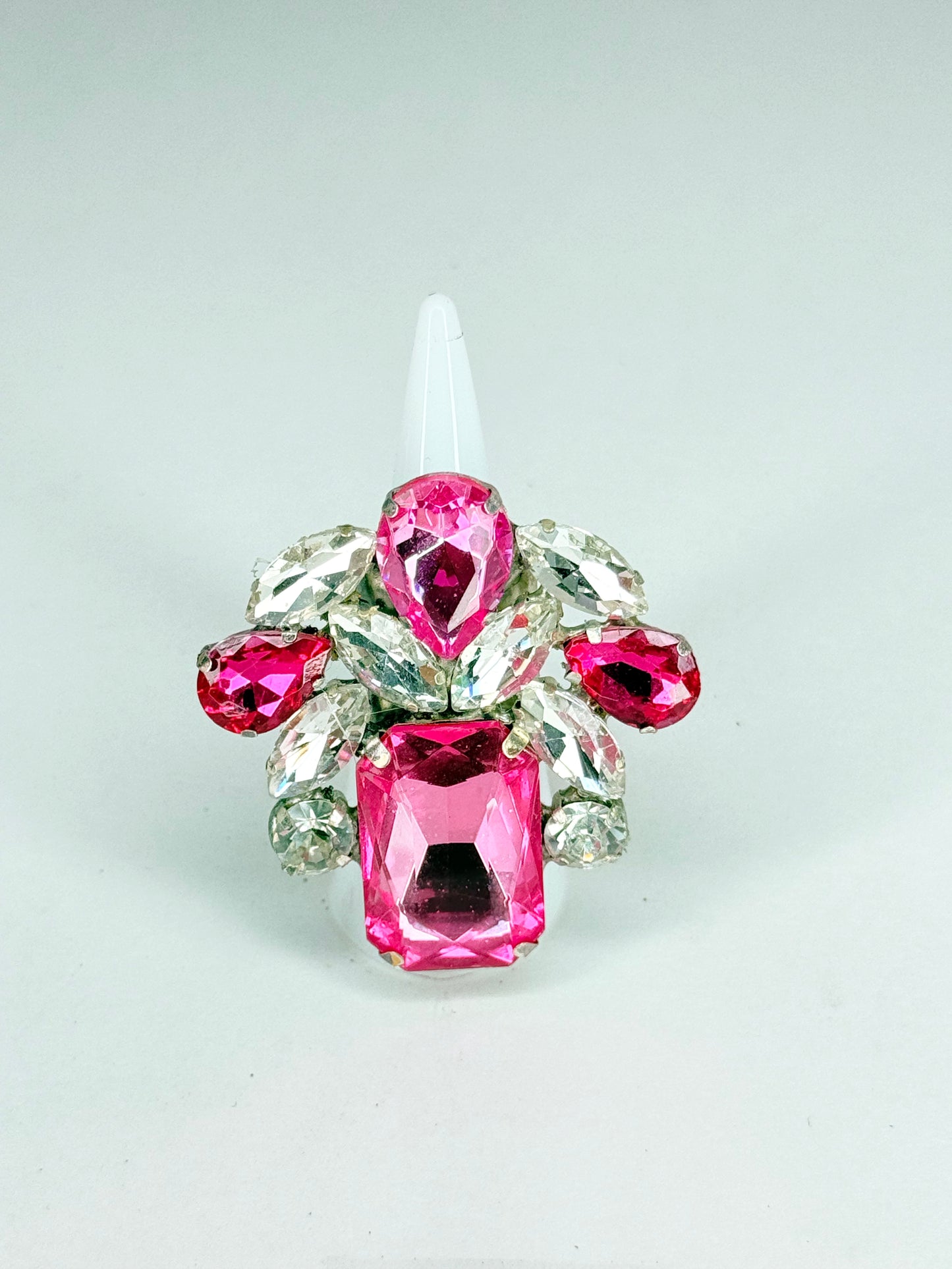 Rose Pink & Clear Ring