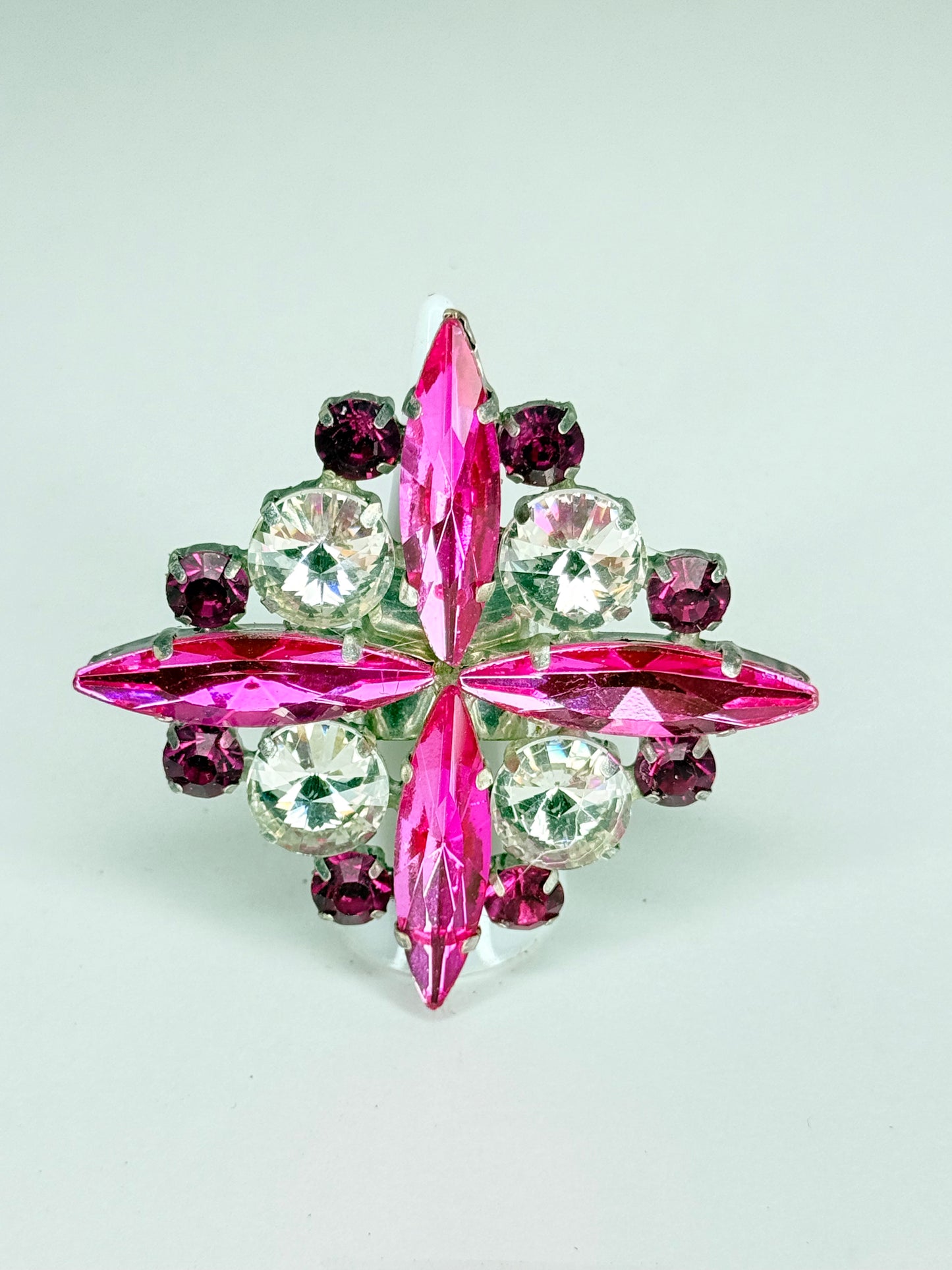Rose Pink & Clear Ring