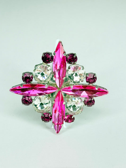 Rose Pink & Clear Ring