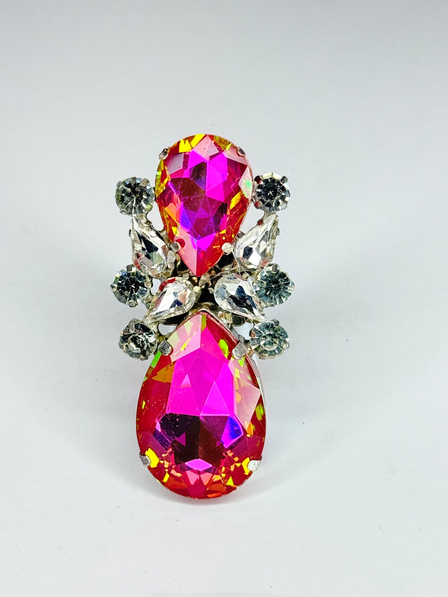 Metallic Rose & Clear Ring