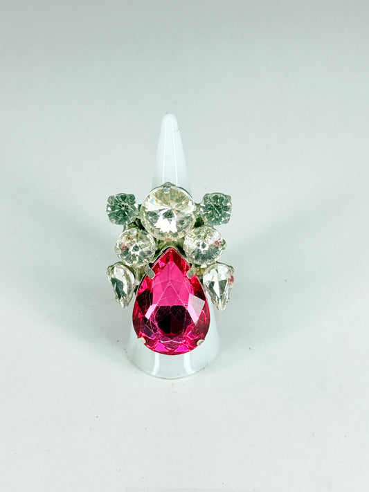 Rose Pink & Clear Ring
